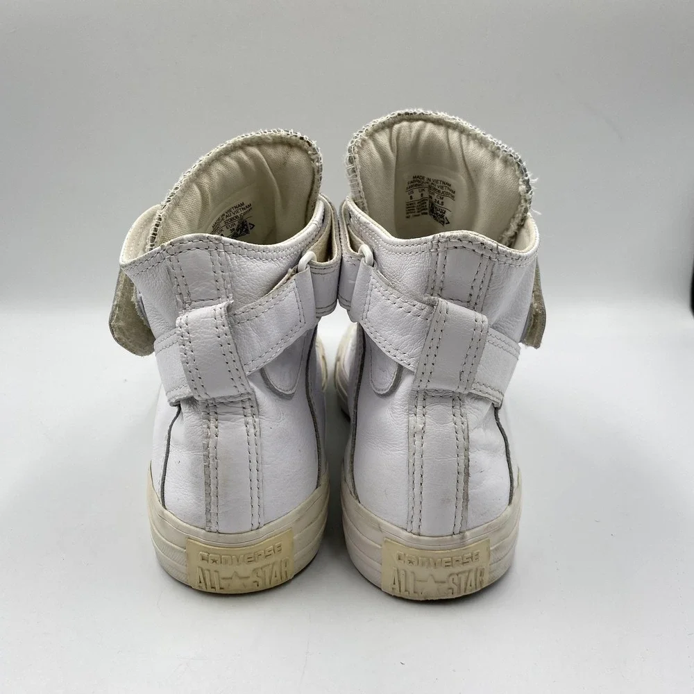 Converse Shoes Womens Size 8 White Chuck Taylor All Star Leather Strap‎ 549852C